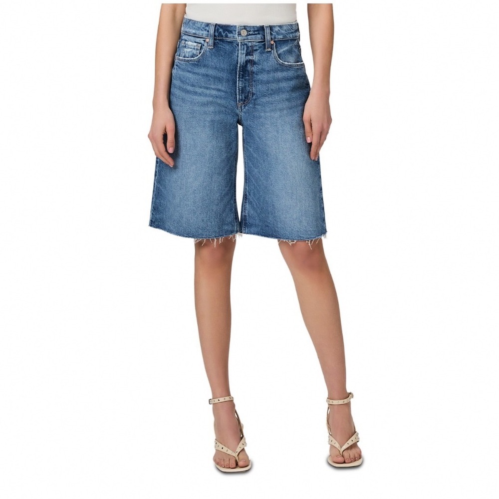 PAIGE Cadee High Rise Bermuda Jean‎ Shorts Familia Blue 1G71K49-B575 Size 24 NEW